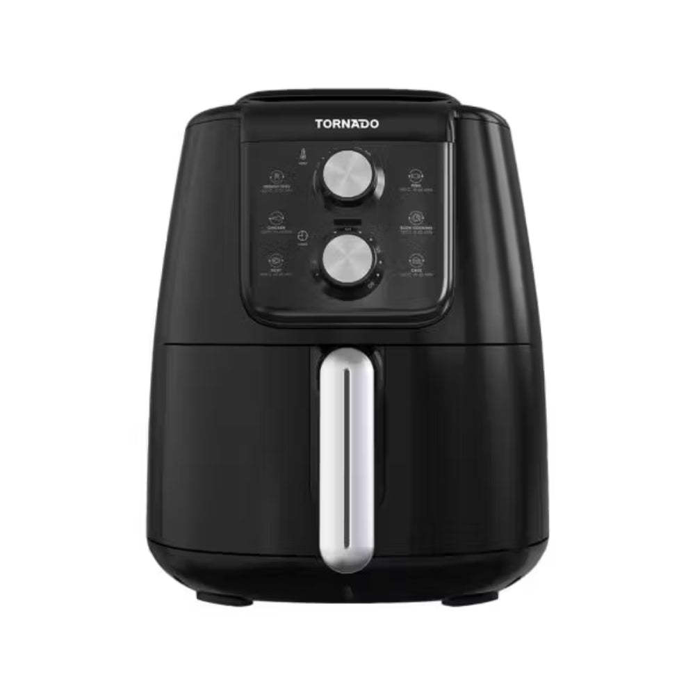 Tornado Air Fryer 1550 Watt 4 Liter Black x Silver THF-1554M-XL-BS Tornado Air Fryer 1550 Watt 4 Liter Black x Silver THF-1554M-XL-BS